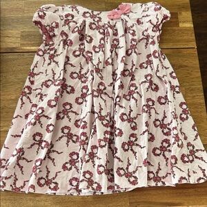 Girls Janie and Jack Layette Floral Bow Dress